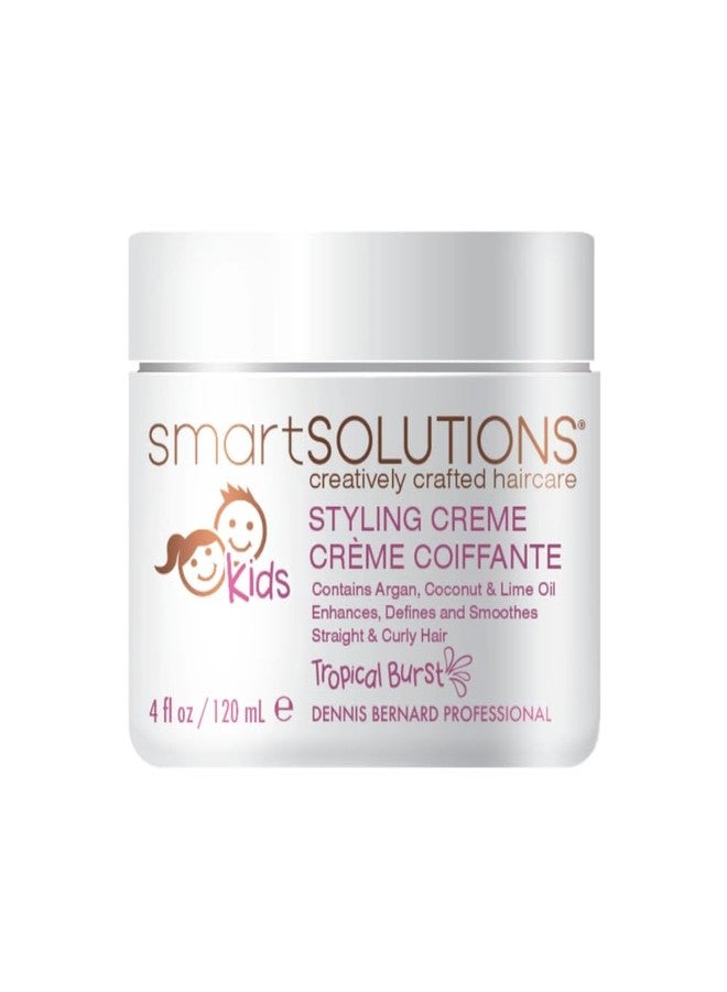 SMART SOLUTIONS Kids Styling Creme | Smooth & Manageable Kids’ Hair | Frizz Control + Shine | Coconut Oil (4 Fl Oz) - Image 1